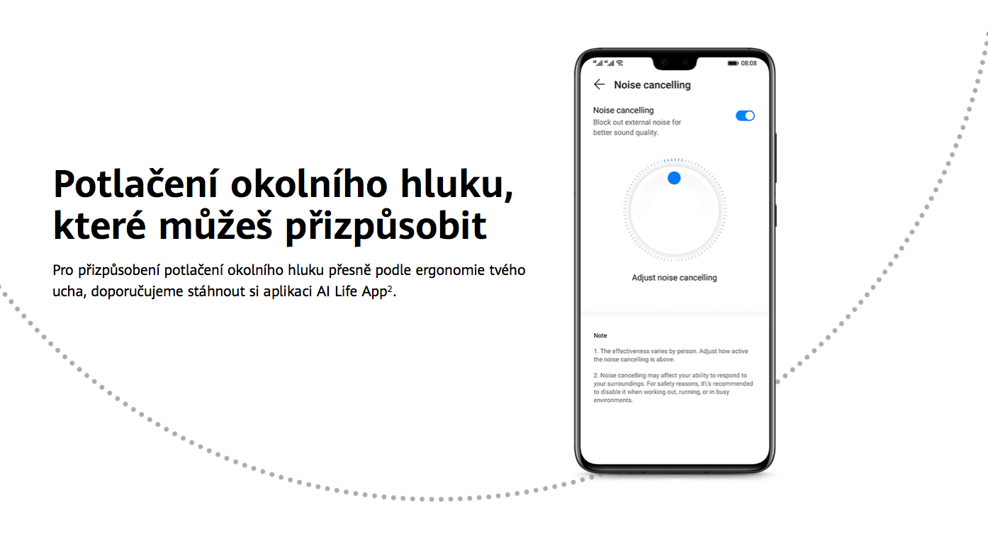 Huawei FreeBuds 3 White - Bezdrátová sluchátka nastaveni